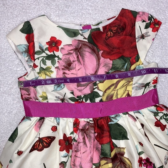 Baker by Ted Baker cap sleeve bright floral dress zip back size 4 - Picture 5 of 8